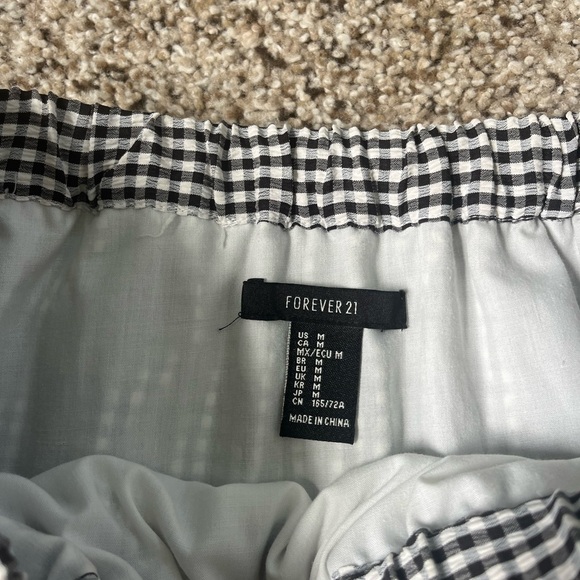 Forever 21 Skirt Black and White Striped Size M - Picture 2 of 3